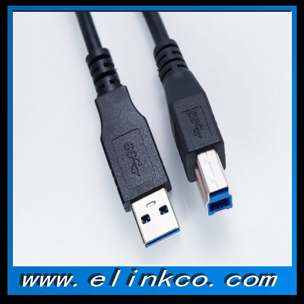 High Speed Black USB 3.0 Cable A Male to B Male for Printer