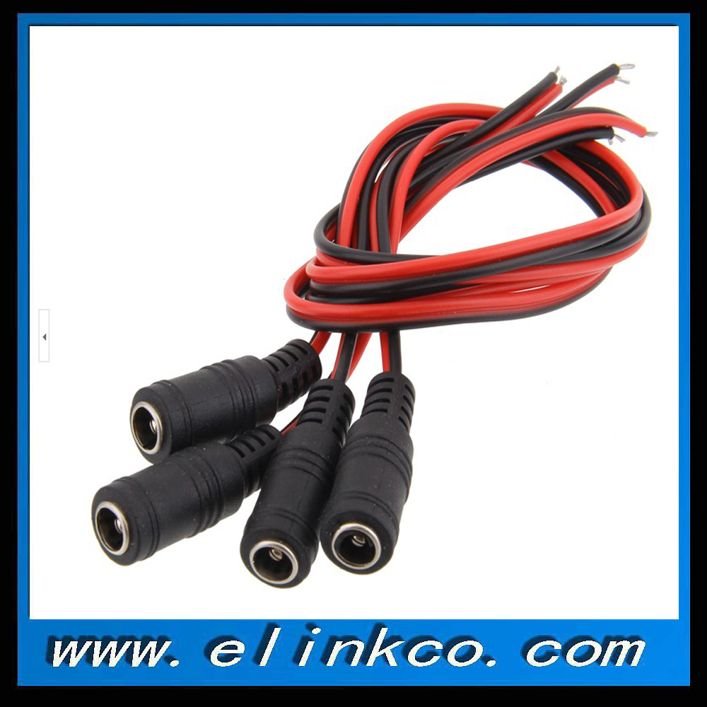 DC5.5*2.1 Female to Open Red and Black Wire 