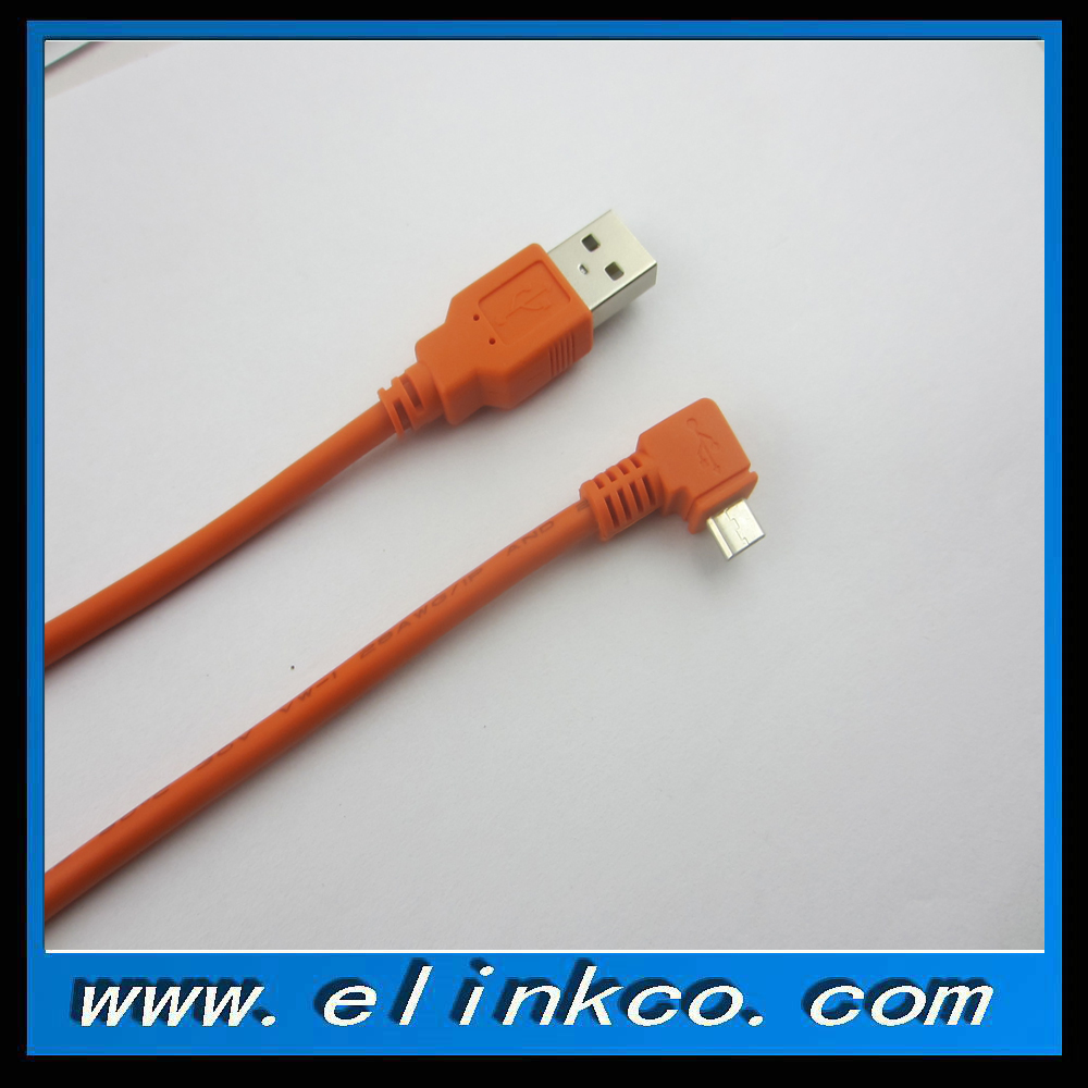 Right Angle Micro USB cable for smartphones